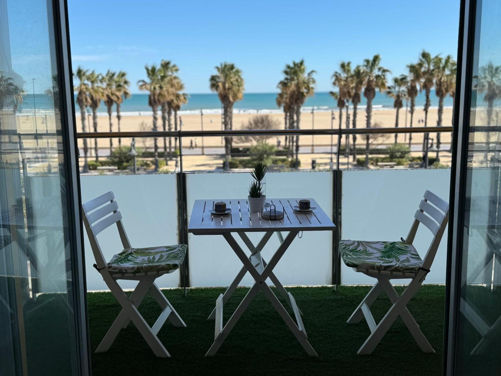 Apartamento Primera Linea De Mar Valencia Kültér fotó